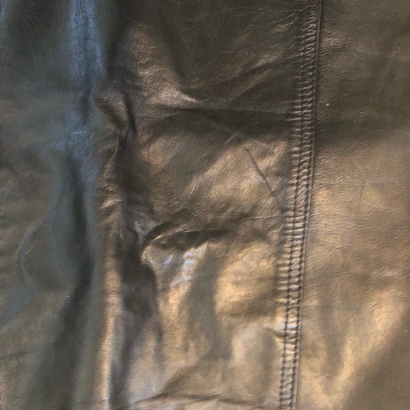 Vintage Via Mix Genuine Leather Black Skirt Size 9 - Picture 14 of 14